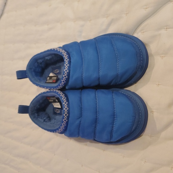 UGG WOMEN'S 8 TASMAN PUFFER SHEARLING LINED SLIPPERS ROYAL BLUE - Picture 1 of 6